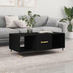 Sofabord 102x50x40 cm konstrueret træ sort - Kategori: 4 Sofabord 102x50x40 cm konstrueret træ sort