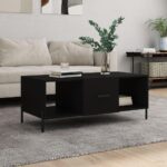 Sofabord 102x50x40 cm konstrueret træ sort - Kategori: 4 Sofabord 102x50x40 cm konstrueret træ sort