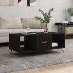 Sofabord 102x50x40 cm konstrueret træ sort - Kategori: 4 Sofabord 102x50x40 cm konstrueret træ sort