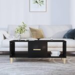 Sofabord 102x50x40 cm konstrueret træ sort - Kategori: 4 Sofabord 102x50x40 cm konstrueret træ sort