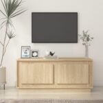 Sofabord 102x50x44 cm konstrueret træ sonoma-eg - Kategori: 4 Sofabord 102x50x44 cm konstrueret træ sonoma-eg