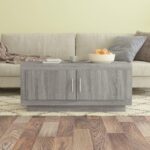 Sofabord 102x50x45 cm konstrueret træ grå sonoma-eg - Kategori: 4 Sofabord 102x50x45 cm konstrueret træ grå sonoma-eg
