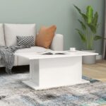 Sofabord 102×55,5×40 cm spånplade hvid - Kategori: 4 Sofabord 102x55,5x40 cm spånplade hvid