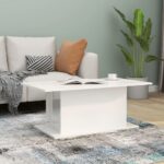 Sofabord 102×55,5×40 cm spånplade hvid højglans - Kategori: 4 Sofabord 102x55,5x40 cm spånplade hvid højglans