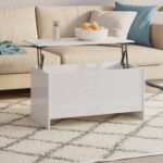 Sofabord 102x55,5x52,5 cm konstrueret træ hvid højglans