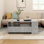 Sofabord 102x55x42 cm konstrueret træ betongrå - Kategori: 4 Sofabord 102x55x42 cm konstrueret træ betongrå