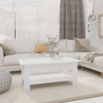 Sofabord 102x55x42 cm spånplade hvid - Kategori: 4 Sofabord 102x55x42 cm spånplade hvid