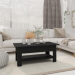 Sofabord 102x55x42 cm spånplade sort - Kategori: 4 Sofabord 102x55x42 cm spånplade sort