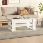 Sofabord 102x55x45 cm konstrueret træ hvid - Kategori: 4 Sofabord 102x55x45 cm konstrueret træ hvid