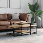 Sofabord 102x60x45 cm konstrueret træ sonoma-eg - Kategori: 4 Sofabord 102x60x45 cm konstrueret træ sonoma-eg