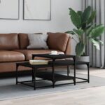 Sofabord 102x60x45 cm konstrueret træ sort - Kategori: 4 Sofabord 102x60x45 cm konstrueret træ sort