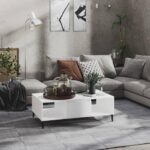 Sofabord 103,5x60x35 cm spånplade hvid - Kategori: 4 Sofabord 103,5x60x35 cm spånplade hvid