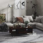Sofabord 103,5x60x35 cm spånplade røget egetræsfarve - Kategori: 4 Sofabord 103,5x60x35 cm spånplade røget egetræsfarve