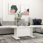 Sofabord 103,5x60x40 cm spånplade hvid - Kategori: 4 Sofabord 103,5x60x40 cm spånplade hvid