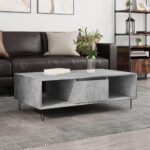 Sofabord 104x60x35 cm konstrueret træ betongrå - Kategori: 4 Sofabord 104x60x35 cm konstrueret træ betongrå