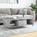 Sofabord 104x60x35 cm konstrueret træ betongrå - Kategori: 4 Sofabord 104x60x35 cm konstrueret træ betongrå