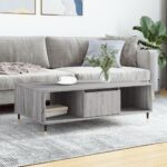 Sofabord 104x60x35 cm konstrueret træ grå sonoma-eg - Kategori: 4 Sofabord 104x60x35 cm konstrueret træ grå sonoma-eg