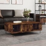 Sofabord 104x60x35 cm konstrueret træ røget egetræsfarve - Kategori: 4 Sofabord 104x60x35 cm konstrueret træ røget egetræsfarve