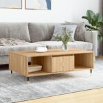 Sofabord 104x60x35 cm konstrueret træ sonoma-eg - Kategori: 4 Sofabord 104x60x35 cm konstrueret træ sonoma-eg