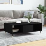 Sofabord 104x60x35 cm konstrueret træ sort - Kategori: 4 Sofabord 104x60x35 cm konstrueret træ sort