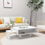 Sofabord 105x55x32 cm konstrueret træ hvid - Kategori: 4 Sofabord 105x55x32 cm konstrueret træ hvid