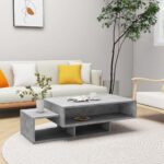 Sofabord 105x55x32 cm spånplade betongrå - Kategori: 4 Sofabord 105x55x32 cm spånplade betongrå