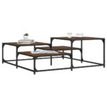 Sofabord 107x107x40 cm konstrueret træ brun egetræsfarve - Kategori: 4 Sofabord 107x107x40 cm konstrueret træ brun egetræsfarve