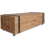 Sofabord 110x45x38 cm massivt teaktræ - Kategori: 4 Sofabord 110x45x38 cm massivt teaktræ