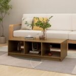 Sofabord 110x50x34 cm massivt fyrretræ honningbrun - Kategori: 4 Sofabord 110x50x34 cm massivt fyrretræ honningbrun