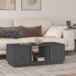 Sofabord 110x50x40 cm massivt fyrretræ grå - Kategori: 4 Sofabord 110x50x40 cm massivt fyrretræ grå