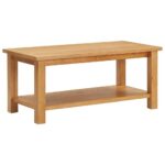 Sofabord 110x55x40 cm massivt egetræ - Kategori: 4 Sofabord 110x55x40 cm massivt egetræ