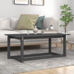 Sofabord 110x55x45 cm massivt fyrretræ grå - Kategori: 4 Sofabord 110x55x45 cm massivt fyrretræ grå