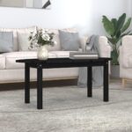 Sofabord 110x55x45 cm massivt fyrretræ sort - Kategori: 4 Sofabord 110x55x45 cm massivt fyrretræ sort
