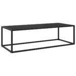 Sofabord 120x50x35 glas sort - Kategori: 4 Sofabord 120x50x35 glas sort