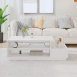 Sofabord 120x50x40,5 cm massivt fyrretræ hvid - Kategori: 4 Sofabord 120x50x40,5 cm massivt fyrretræ hvid