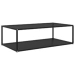 Sofabord 120x60x35 cm hærdet glas sort - Kategori: 4 Sofabord 120x60x35 cm hærdet glas sort