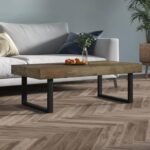 Sofabord 120x60x40 cm MDF og jern mørkebrun og sort - Kategori: 4 Sofabord 120x60x40 cm MDF og jern mørkebrun og sort