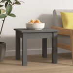 Sofabord 35x35x30 cm massivt fyrretræ grå - Kategori: 4 Sofabord 35x35x30 cm massivt fyrretræ grå