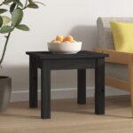 Sofabord 35x35x30 cm massivt fyrretræ sort - Kategori: 4 Sofabord 35x35x30 cm massivt fyrretræ sort