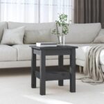 Sofabord 35x35x40 cm massivt fyrretræ grå - Kategori: 4 Sofabord 35x35x40 cm massivt fyrretræ grå