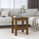 Sofabord 35x35x40 cm massivt fyrretræ gyldenbrun - Kategori: 4 Sofabord 35x35x40 cm massivt fyrretræ gyldenbrun