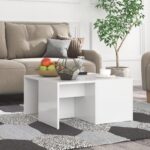 Sofabord 4 stk. 33x33x33 cm konstrueret træ hvid højglans - Kategori: 4 Sofabord 4 stk. 33x33x33 cm konstrueret træ hvid højglans