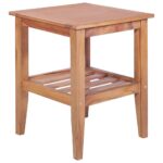 Sofabord 40 x 40 x 50 cm firkantet massivt teaktræ - Kategori: 4 Sofabord 40 x 40 x 50 cm firkantet massivt teaktræ