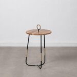 Sofabord 40,5 x 40,5 x 66 cm Natur Sort Træ Jern - Kategori: 4 Sofabord 40,5 x 40,5 x 66 cm Natur Sort Træ Jern