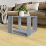 Sofabord 40x40x30 cm konstrueret træ grå sonoma-eg - Kategori: 4 Sofabord 40x40x30 cm konstrueret træ grå sonoma-eg