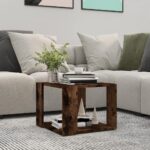 Sofabord 40x40x30 cm konstrueret træ røget egetræsfarve - Kategori: 4 Sofabord 40x40x30 cm konstrueret træ røget egetræsfarve