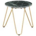 Sofabord 40x40x40 cm ægte sten med marmortekstur grøn - Kategori: 4 Sofabord 40x40x40 cm ægte sten med marmortekstur grøn