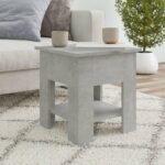 Sofabord 40x40x42 cm konstrueret træ betongrå - Kategori: 4 Sofabord 40x40x42 cm konstrueret træ betongrå