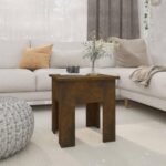 Sofabord 40x40x42 cm spånplade røget egetræsfarve - Kategori: 4 Sofabord 40x40x42 cm spånplade røget egetræsfarve
