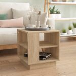 Sofabord 40x40x43 cm konstrueret træ sonoma-eg - Kategori: 4 Sofabord 40x40x43 cm konstrueret træ sonoma-eg